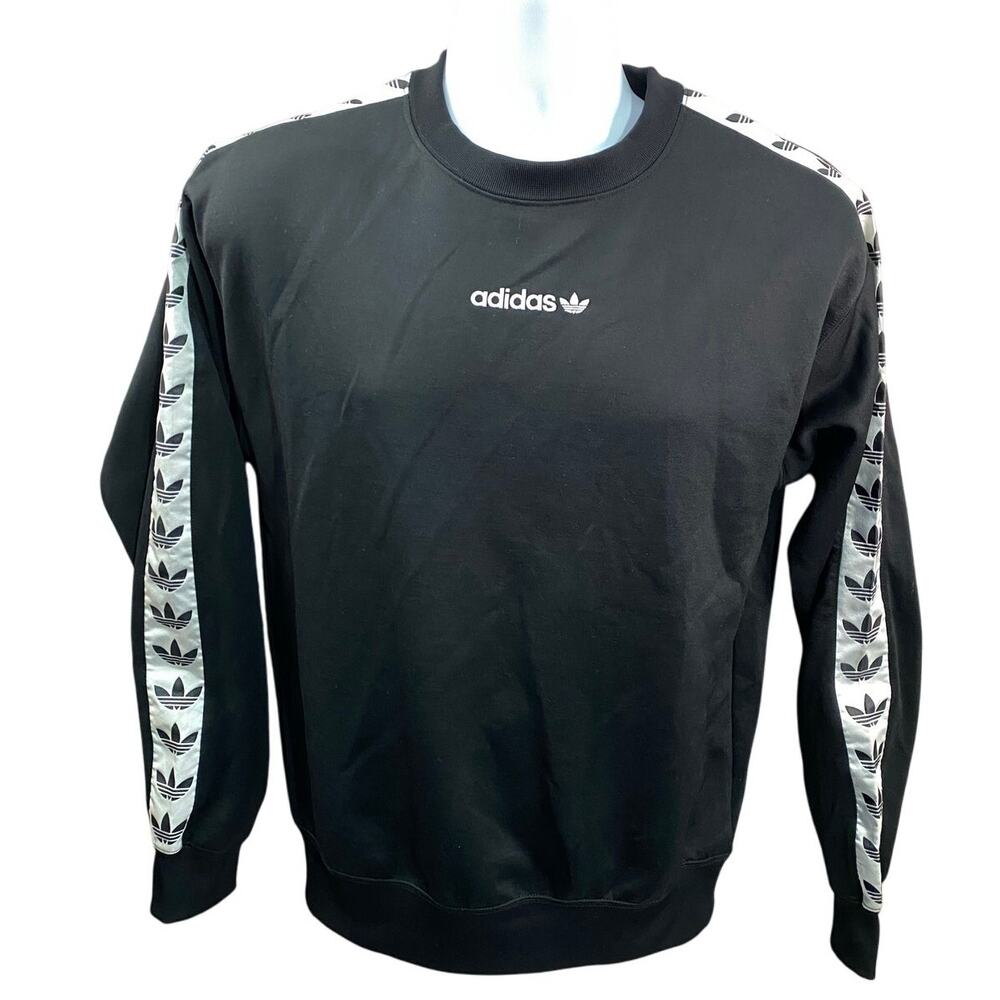 Adidas Women's Sweatshirt Pullover Long Sleeve Size XS Black White